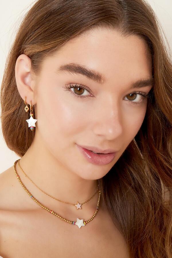 Collar Beads & Stars - colección #summergirls Oro Conchas